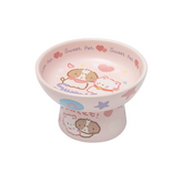 NIANGAO Cute Pet Bowl Elevated Cream Pink